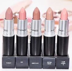 Mac lipstick Krista Horton Nails, Mac Lipstick Colors Top 10, Natural Pink Lipstick, Mac Make Up, Make Up Kits, Lipstick Colour, Makeup Materials, Mac Lipsticks, Neutral Lips