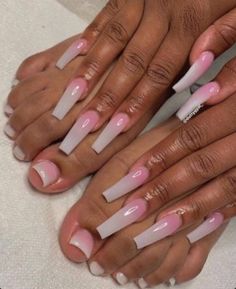 Coffin Style Nails Spring, Long Tapered Square Nail Designs, Ombre Acrylic, Diva Quotes, Curved Nails, Acrylic Toes, Ombre Acrylic Nails