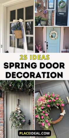 25 ideas for spring door decoration that are easy to do and great for the front door