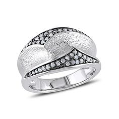 The Everly Women's Diamond Sterling Silver Ring is a beautifully crafted set designed to add elegance to any outfit. Each piece in this set is made from high-quality materials, ensuring durability and style. Perfect for formal occasions or as a thoughtful gift, this set combines sophistication and charm. With its timeless design, it's sure to impress and complement any wardrobe. Whether you're elevating your own style or gifting it to someone special, this jewelry set is a must-have. Size: 7.  C Fashion Rings Silver, Catherine Malandrino, Diamond Rings Bands, Domed Ring, Women Diamond, Fashion Ring, Black Rhodium, White Ring, Ring Silver