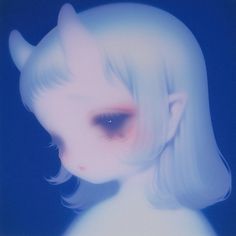 Human Icon, Blue Girl, Profile Pictures Instagram, Creative Profile Picture, Anime Cover Photo, Digital Portrait Art, Ethereal Art, Cute Art Styles, Digital Portrait