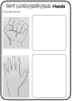 hand signals worksheet for students to learn how to draw the fist and fingers