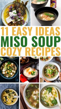 Looking for cozy miso soup recipes? Here are 11 easy ideas to warm up your meal prep. These recipes feature tofu, vegetables, and Japanese seasonings, creating a variety of flavors for every taste. Perfect for quick lunches, healthy dinners, or anyone exploring Japanese cuisine, these miso soups are a delicious, comforting choice. Easy Miso Soup, Japanese Tofu Recipes, Roast Pumpkin Soup, Tofu Soup, Soup Ideas, Japanese Soup