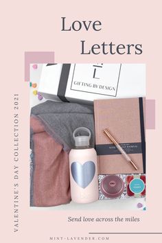 the cover of love letters by design, featuring items from different brands and their names