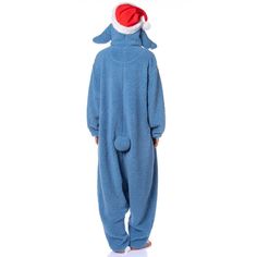 Get ready to spread some holiday cheer with this delightful Disney Lilo & Stitch Hooded Kigurumi! Featuring everyone's favorite blue alien, this one-piece pajama costume brings Stitch to life with a festive twist. Made from 100% polyester, it's super soft and fluffy, providing ultimate comfort for lounging around the house or hosting a cozy holiday party. The Kigurumi style offers ample room for movement, while the cuffed sleeves and legs ensure a snug fit. The hood showcases Stitch's adorable f Oogie Boogie Costume, Stitch Costume, Blue Alien, Pajama Costume, Union Suit, Holiday Attire, Cozy Holiday, Sleeve Packaging, One Piece Pajamas