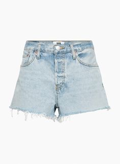 MID-RISE RELAXED SHORT | Aritzia Classic Light Wash Jeans For Summer, Classic Summer Light Wash Jeans, Classic High-waisted Relaxed Fit Jean Shorts, Everyday Light Wash Cotton Jean Shorts, Classic High Waist Jean Shorts For Summer, Light Wash Cotton Jean Shorts For Everyday, Relaxed Fit Recycled Denim Jeans For Summer, Summer Washed Rigid Denim Bottoms, Faded Bottoms For Everyday Summer Wear