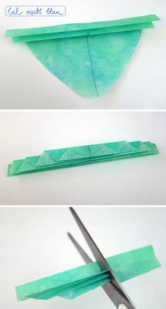 the instructions for how to make an origami paper boat with scissors and glue