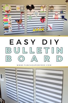 the easy diy bulletin board is great for kids to use in their classroom or playroom