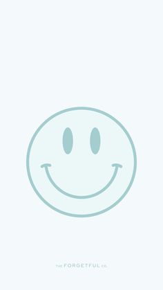 a smiley face drawn in the middle of a white background with blue writing on it