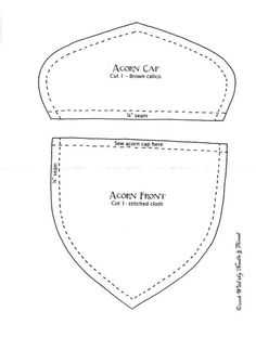 the front and back side of an apron pattern