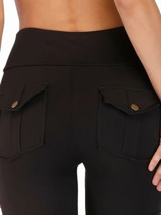 Casual Solid High Waist Pockets Cargo Leggings Pants Upgrade your casual wardrobe with these versatile high waist cargo leggings. Crafted with 95% polyester, these pants offer medium stretch for all-day comfort. The solid color pattern and pocket details add a modern touch to your look. Adjustable high waist for a customized fit Convenient pockets for storage Machine washable for easy care Suitable for all seasons Whether you're running errands or meeting friends for a casual outing, these cargo Cargo Leggings, Cargo Pants Style, Yoga Legging, Stretch Leggings, Pocket Leggings, Adjustable Waistband, Ankle Length Pants, Fabric Medium, Military Fashion