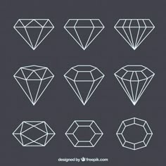 six different types of diamond shapes