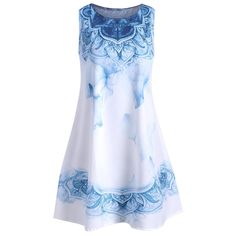 Mini Sleeveless Printed Dress - Multi - 5927518814 - Women's Clothing  #WomensClothing #Women's #Clothing Butterfly Magic, Womens Casual Dresses, Plus Size Hot, Butterfly Print Dress, Cheap Dresses Online, Pants Plus Size, Plus Size Outerwear, Printed Bodycon Dress, Flower Lace