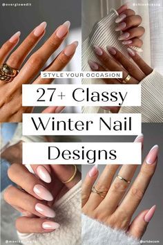 Nails Acrylic Basic Design, Winter Nails Light Colors, 2024 Simple Nails, Winter French Tip Acrylic Nails, Bio Gel Nails Winter, Easy Nails For Beginners Simple, Winter 2024 Nail Ideas, Simple Nail Art Winter, Popular Acrylic Nails 2024