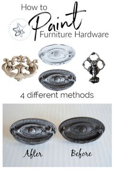 how to paint furniture hardware with 4 different method