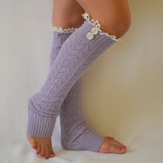 Stay warm and stylish this winter with my cozy lilac knit lace-style button leg warmers for women. Designed to keep you comfortable during chilly days, these beautifully crafted lilac leg warmers add a touch of elegance to any outfit. Whether you're lounging at home or stepping out, these unique leg warmers are the perfect blend of function and fashion. They also make a thoughtful gift for your loved ones! Featuring a delicate lace-like knit pattern, these leg warmers add a feminine and stylish flair to your winter wardrobe.Designed to be snug yet comfortable, they stretch easily to fit most leg sizes, ensuring a perfect fit every time.These lilac lace and button leg warmers make an excellent gift for birthdays, holidays, or any special occasion. Surprise your loved ones with a thoughtful Lace Leg Warmers, Machine Knit, Knit Leg Warmers, Leg Warmer, Knit Lace, Lace Fashion, Knit Pattern, Lace Knitting, Winter Accessories