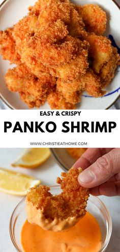 this is an image of easy and crispy panko shrimp