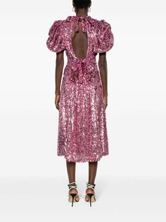 ROTATE BIRGER CHRISTENSEN Sequinned open-back Midi Dress - Farfetch