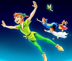 the little mermaid is flying through the air with her friends in front of her and other disney characters