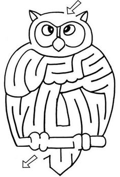 an owl sitting on top of a wooden post with arrows in it's beak