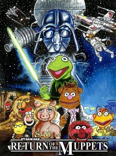 the muppets and star wars movie poster for return of the muppets