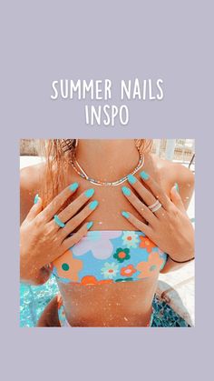 Cute Summer Colors For Nails, Aesthetic Summer Nail Ideas, Summer Cruise Nails 2023, Nail Inspo Summer Short Nails, Cute Nail Summer Designs, Spring Vacation Nails Simple, Cute Summer Nails To Do At Home, Trendy Nails For Summer 2023, Short Acrylic Nails Summer 2023