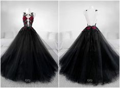 Garden Gown, Halloween Weddings, Masquerade Theme, Long Formal Gowns, Tulle Sleeves, Gown Black, Black Party Dresses