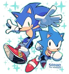 sonic the hedgehog is flying through the air