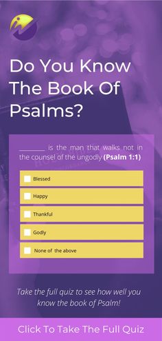 bible quiz
bible trivia Bible Psalms, Take A Quiz, Psalm 1, Trivia Quizzes, Book Of Psalms