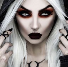 Creepy Witch Makeup, Harris Nukem, Beatriz Mariano, Creepy Witch, Demon Makeup, Halloweenský Makeup