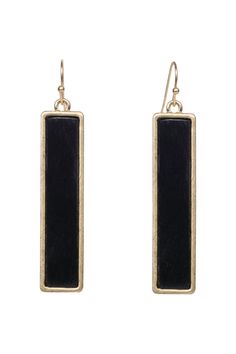 Eva Franco Accessory Textured Rectangle Drop Earrings Luxury Rectangular Stone Earrings For Formal Occasions, Luxury Rectangular Stone Earrings For Formal Events, Cheap Vintage Rectangular Earrings, Cheap Trendy Rectangular Hoop Earrings, Aesthetic Diy Jewelry, Casual Jewelry Earrings, Jewelry Classy, Black Drop Earrings, Rectangular Earrings