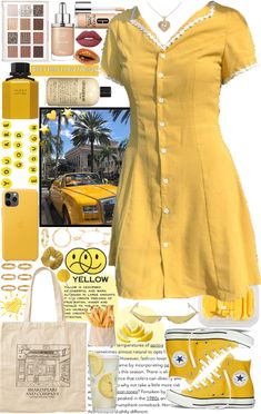 Euphoria inspired Outfit | ShopLook Shoplook Outfits, Yellow Outfit, Movies Outfit, Moda Vintage, Inspired Outfits, Boho Casual