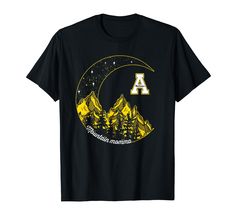 PRICES MAY VARY. Whether you are a fan of Appalachian State Mountaineers or just want the latest collegiate apparel, this product is for you. As a diehard Appalachian State Mountaineers fan, this is the perfect design to show your classy style! This design is officially licensed by the Appalachian State Mountaineers and is unique so it's perfect to wear to show off your love for Appalachian State Mountaineers. Lightweight, Classic fit, Double-needle sleeve and bottom hem Appalachian State, Moon T Shirt, Mountain Tshirt, Classy Style, True Red, Carolina Blue, A Fan, Fashion Classy, Shirt Outfit