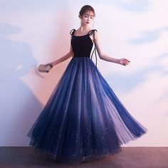 Galaxy Formal Dress, Galaxy Dress Formal, Prom Dress Blue, Tulle Long Prom Dress, Blue Evening Dress, Long Party Dress, 파티 드레스, Blue Evening Dresses, Blue Tulle