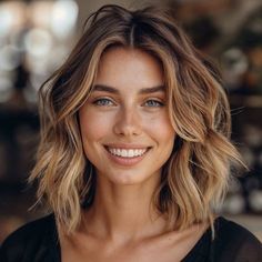 magnific 9xzpxkmwALfY0b7tu4S2 Unstructured Wavy Layers Wave Hairstyle, Soft Balayage, Wavy Layers, Low Maintenance Haircut, Sleek Bob, Hair 2024, Women Writing, Summer Hair, Girl Stuff