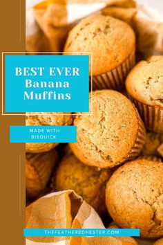 the best ever banana muffins made with biscuit