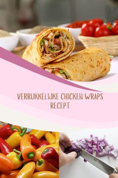 there are several different types of wraps on the table