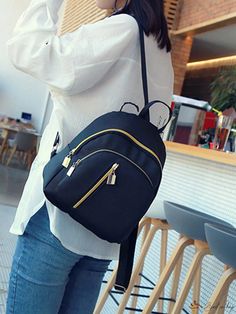 Bird in Bag - Korean Fashion College Backpack Waterproof Nylon Female Bag