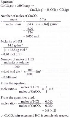 the calculations are shown in this manual for balancing molars and co2o3