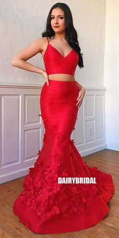 Red Two Pieces Mermaid Satin Backless Applique Prom Dresses, FC2393 The wedding dresses are fully lined, 4 bones in the bodice, chest pad in the bust, lace up back or zipper back are all available, total 126 colors are available. This dress could be custom made, there are no extra cost to do custom size and color. Description of dress 1, Material: satin, appliques, elastic like silk . 2, Color: picture color or other colors, there are 126 colors are available, please contact us for more colors. Prom Dresses Maroon, Two Piece Prom Dresses, Prom Dresses Mermaid, Lace Skirts, Two Piece Prom, Matric Dance, Red Two Piece, Backless Dresses, Satin Ball Gown