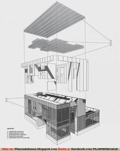 an architectural drawing shows the interior and exterior of a building with several different types of windows