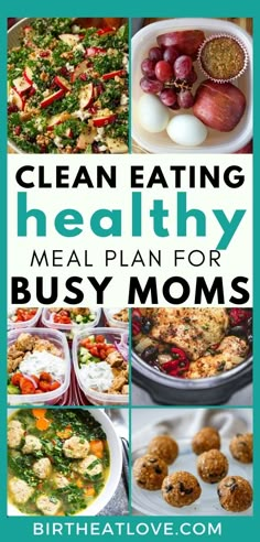 clean eating healthy meal plan for busy moms