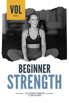 a woman is sitting on the floor in yoga gear