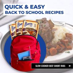 the back to school recipe is displayed on a plate