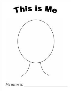 Self Portrait Template, Kindergarten Self Portraits, Me Worksheet, Portrait Template, All About Me Book