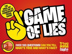 an advertisement for the game of lies, which is being advertised as a video game