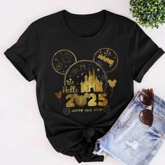 Personalized Happy New Year Shirt, Castle New Year Party Shirt, Hello 2025 Shirt, New Year Eve Shirt, New Year Eve Celebration Shirt TS2097  Welcome to my store! I will help you to have a good shopping experience as much as I can. If you have any request please feel free to message me. I will reply as soon as possible. I have listed some information to help you below: HOW TO ORDER? : Choose the color and size you want. If available, enter the customization information in the text box. Click the Disney New Years Eve Outfit, Disney New Years, Disney New Years Eve, Disney New Year, Hello 2025, Celebration Shirt, Happy New Year Shirt, New Years Eve Shirt, New Year Shirt