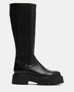 REX Black Leather Lug Sole Platform Boot | Women's Boots – Steve Madden Cute Leggings Outfit, Leggings Outfit Ideas, Leggings Outfit Casual, Platform Boots Women, Cute Outfits With Leggings, Lug Boots, Oversized Puffer, Steve Madden Store, Lug Sole Boots