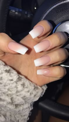 French Acrylic Nail Designs, Gel French Manicure, Almond Acrylic, Classy Nail Designs, Diva Nails, White Acrylic Nails, French Acrylic Nails