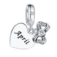 PRICES MAY VARY. MATERIAL:Sterling Silver charm made of fine 925 Sterling Silver,compatible with European charms, Biagi,Troll and Chamilia European bracelets.Fit for both necklace and bracelet. SIZES:Sterling Silver charm Hole Size is about 4.5mm Height: 20.5 mm Width: 10.5 mm Weight: 2.2 g DESIGN CONCEPT:Sterling Silver charm is best gifts for Christmas, Mother's Day, Valentine's Day, Graduation Gifts, Bridal Gifts or your other special occasion you would like to make memorable,packaged in velv Valentine's Day White Gold Sterling Silver Charms, Sterling Silver Heart Charms For Valentine's Day, Silver Heart Charms For Valentine's Day, Valentine's Day Silver Charm Bracelet With Dangling Charms, Heart-shaped Sterling Silver Charms For Valentine's Day, Daughter Christmas, Sterling Bracelets, Christmas Birthday Gifts, Christmas Birthday